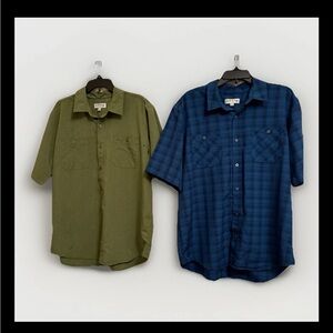 Orvis Men’s XL Performance Shirt Bundle – Blue & Olive Short Sleeve
